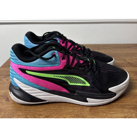 PUMA Dagger Black Fluro Pink Pes Basketball Shoes Size 10 Hoopers Sneaker 311353 main image 7